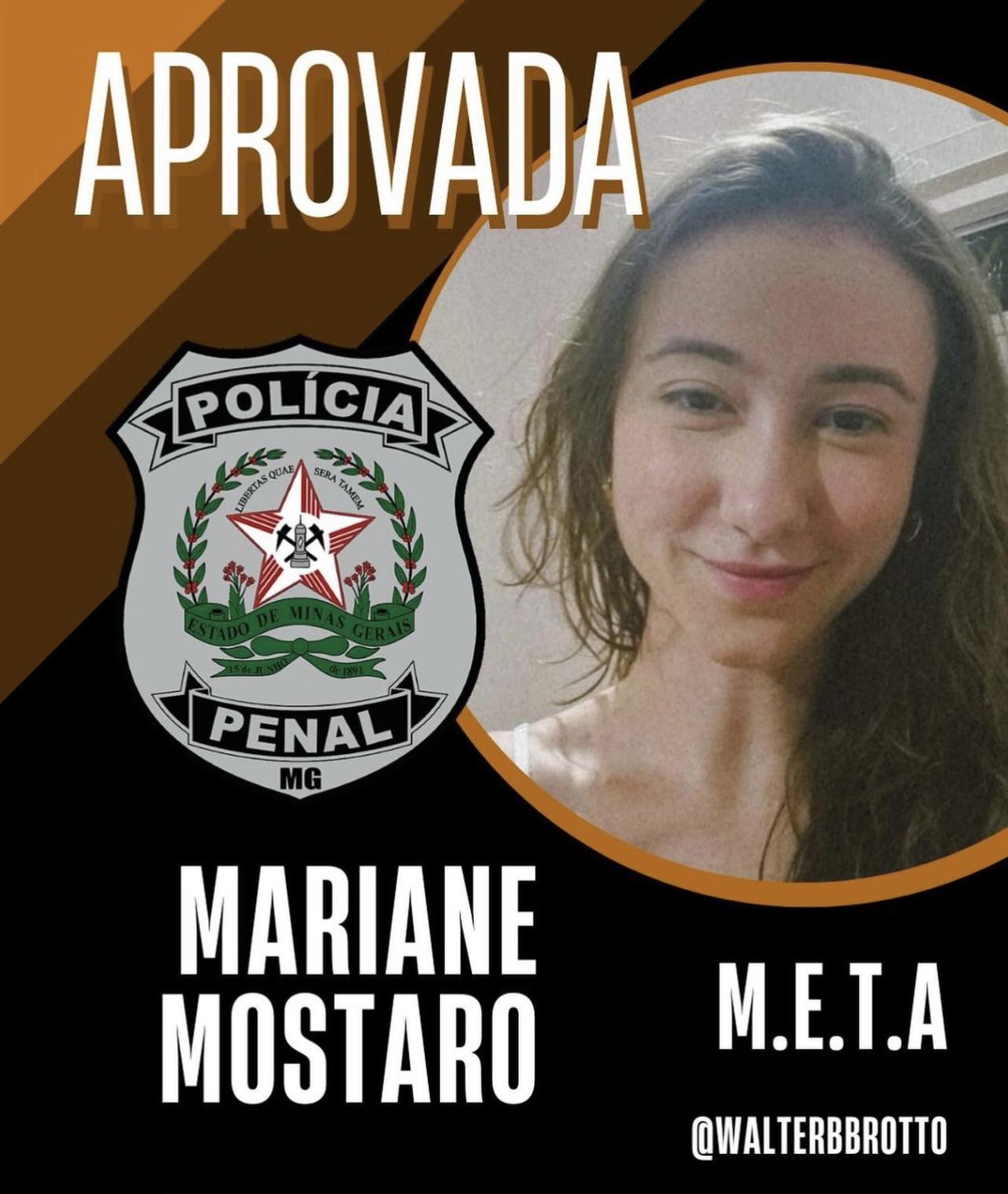 Aprovada — Mariane Mostaro · Polícia Penal MG