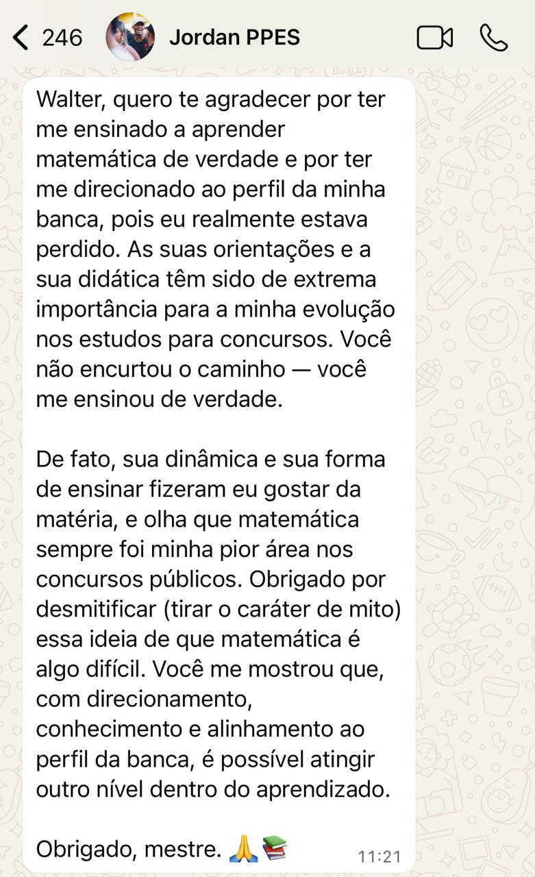 Depoimento WhatsApp — Jordan PPES